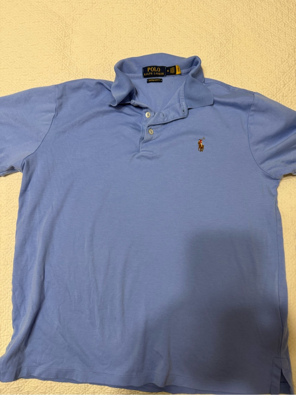 Ralph Lauren youth boys Polo Shirt in Light Blue with Embroidered Pony slim fit